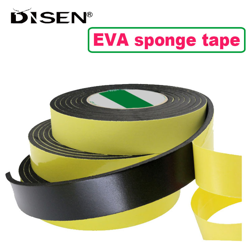 Dải xốp xốp EVA dày màu đen Dải dính một mặt Khung cửa chống gió và chống va chạm và dải bịt kín khoảng cách cửa sổ