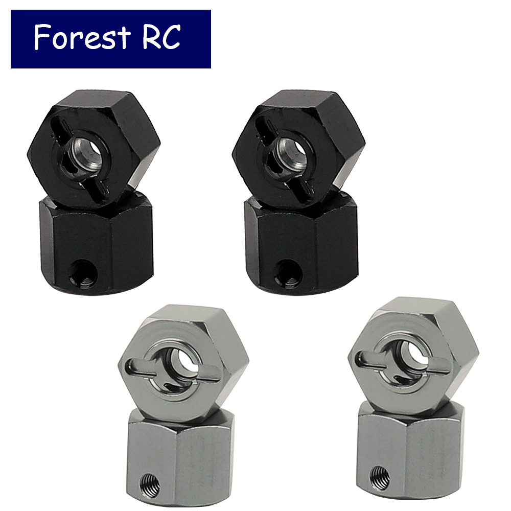 RC Coche Accesorio para Axial para SCX10 90046 RR10 para RGT 86100 para MST para UTB18 1/10 Metal Latón Rueda Más Pesada Hex Hub 8/9/10MM RC Crawler Car Accesorios 4PCS