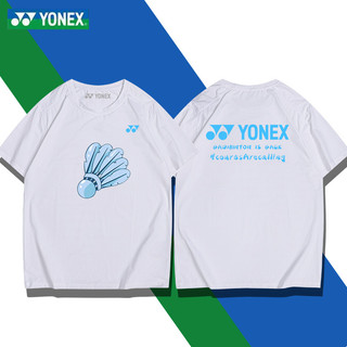 Áo thun cầu lông Yonex dành cho nam và nữ, tay ngắn thoáng khí khô nhanh, chạy bộ hàng ngày, thi đấu thể thao, áo tập luyện