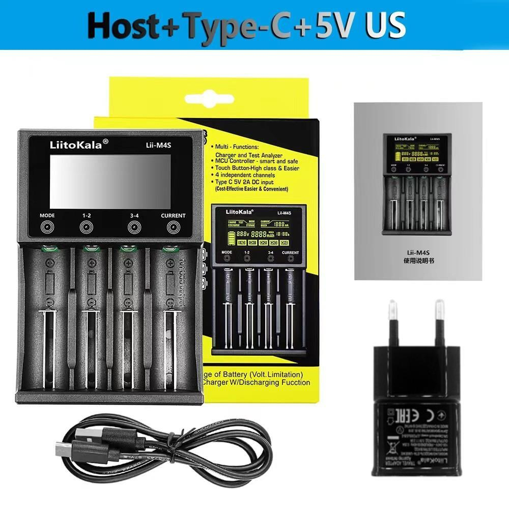 Liitokala Lii-M4 Lii-M4S Lii-402 Lii-202 Lii-S2 Lii-S4 + U1 3.7V 18650 ...
