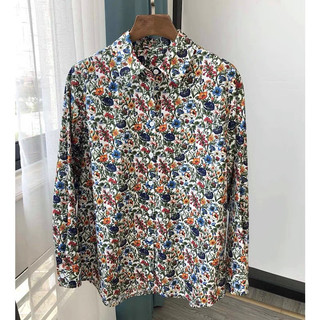 Áo Sơ Mi Nữ Dài Tay In Hoa Phong Cách Hàn Quốc