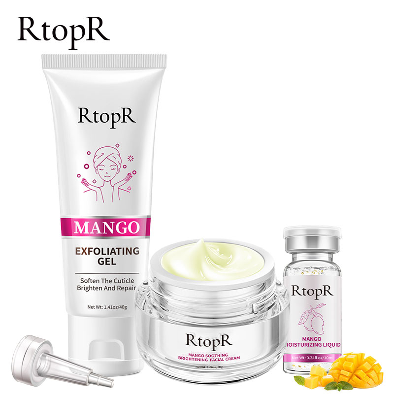 Ảnh Bộ Mỹ Phẩm Dưỡng Ẩm Và Làm Trắng Da Mặt RtopR Chiết Xuất Xoài Dạng Lỏng Dưỡng Ẩm Tẩy Tế Bào Chết + Kem Dưỡng Da Mặt Hiệu Quả 4
