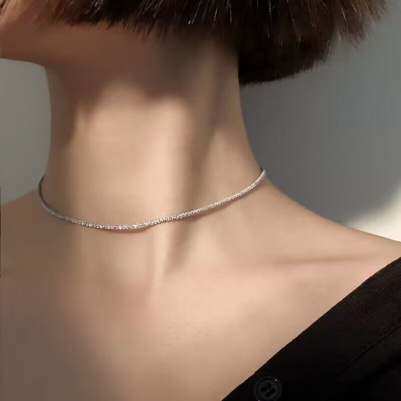Ảnh Vòng cổ CRRJU 008 mạ bạc 925 thiết kế đơn giản thời trang 1