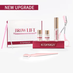 ICONSIGN Eyebrow Lamination Kit DIY Eye Brow Lift Perm cho lông mày đầy đủ, dày hơn, tông đơ cắt, bàn chải lông mày
