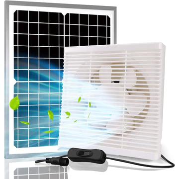 Quạt Hút Âm Tường Thông Gió Quạt Năng Lượng Mặt Trời 20W Chống Thấm Nước + Quạt DC 12 inch Gắn Tường Thông Gió Làm Mát Phù Hợp Cho Nhà Kính / Nhà Kính / Máy Chụp Gà shed / garage