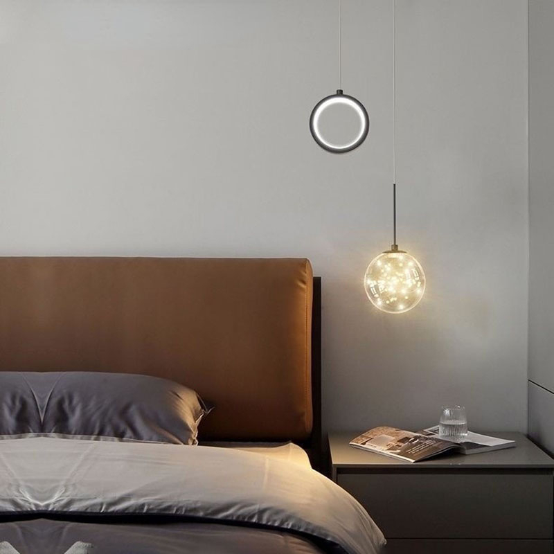 Đèn dây chuyền sắt vàng hiện đại Trần đèn chùm Gypsophila Bắc Âu, Phòng ngủ Bên cạnh phòng khách Đèn treo trang trí
