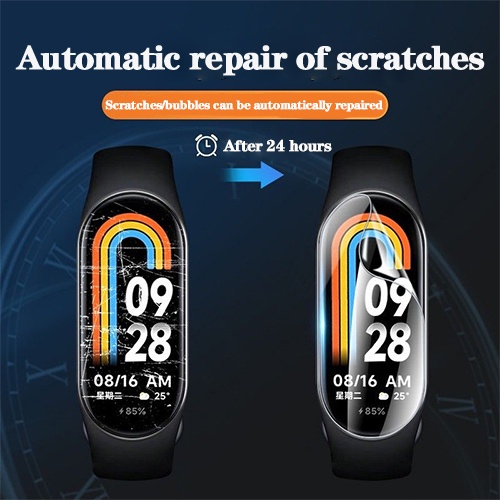 Miếng Dán Hydrogel Bằng TPU Mềm Bảo Vệ Màn Hình Đồng Hồ Thông Minh Xiaomi Mi Band 8 / 7 / 6 / 5 / 4 Mi Band 8 99D HD