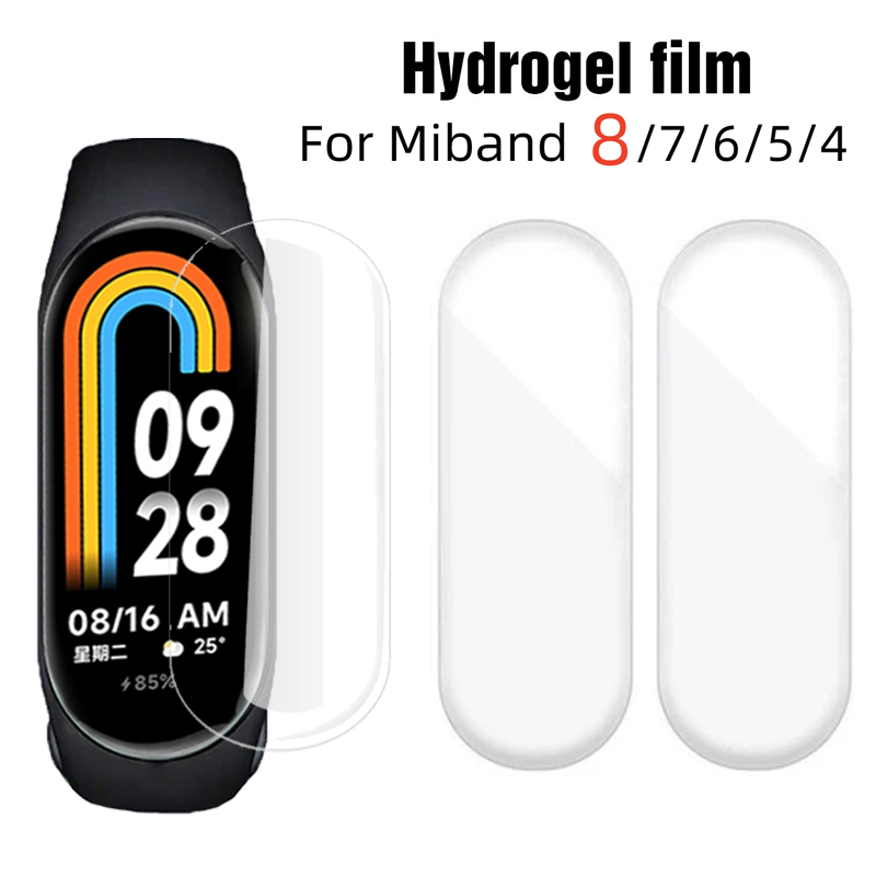 Miếng Dán Hydrogel Bằng TPU Mềm Bảo Vệ Màn Hình Đồng Hồ Thông Minh Xiaomi Mi Band 8 / 7 / 6 / 5 / 4 Mi Band 8 99D HD