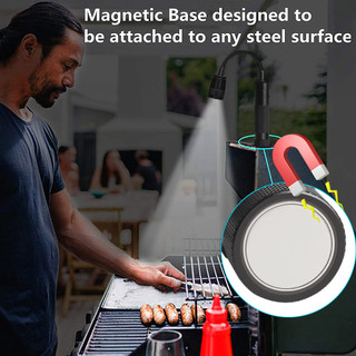Đèn Pin LED Cổ Ngỗng Linh Hoạt Siêu Sáng Kèm Đế Nam Châm Có Thể Điều Chỉnh Hỗ Trợ Nướng BBQ