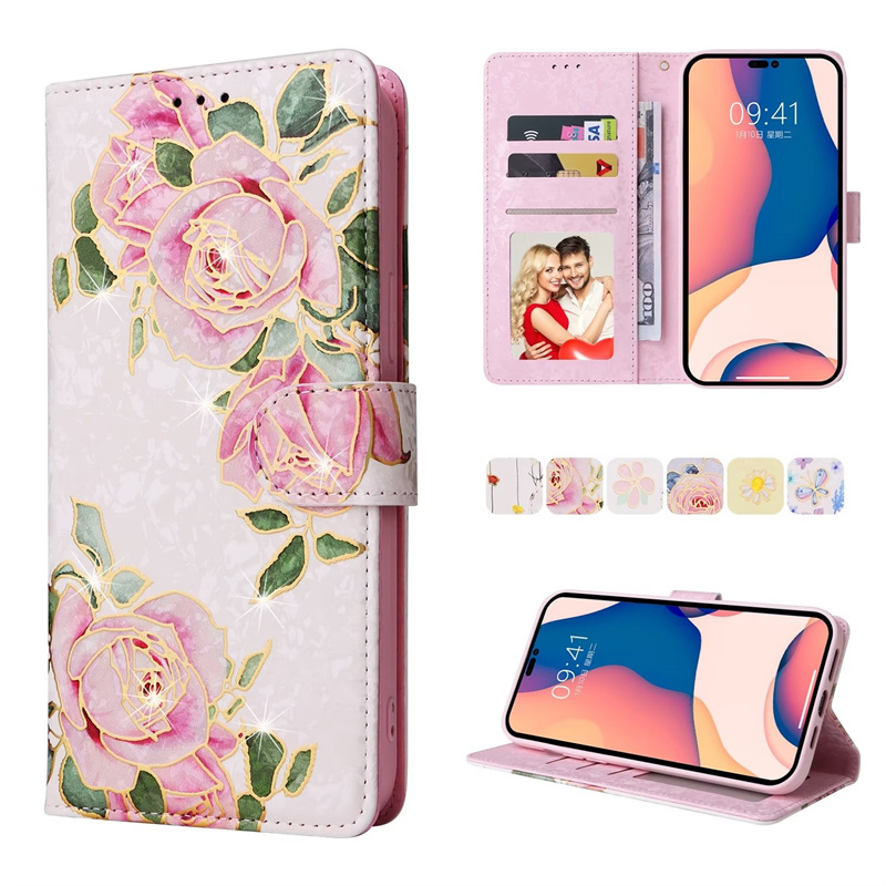 Lật Đơn Giản Da Dành Cho iphone 7 8 Plus 11 Pro X Xs Max Xr Ví Đựng Thẻ Đứng