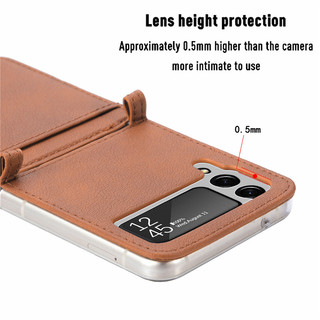 Ốp Điện Thoại Da PU + Pc Nắp Gập Có Ngăn Đựng Thẻ Cho Samsung Galaxy Z Flip 4 Z Flip 3 Z Flip 4 3