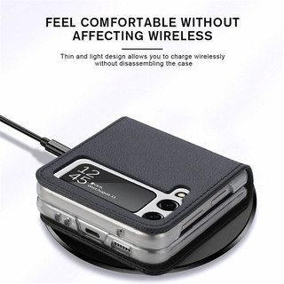 Ốp Điện Thoại Da PU + Pc Nắp Gập Có Ngăn Đựng Thẻ Cho Samsung Galaxy Z Flip 4 Z Flip 3 Z Flip 4 3