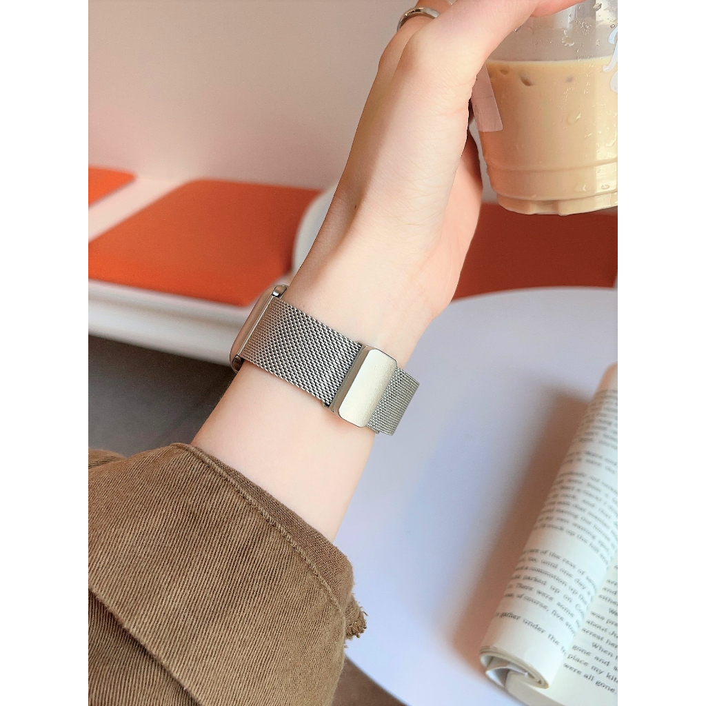 Dây đeo lưới nam châm nữ bằng thép không gỉ chống phai màu cho Apple Watch S11 SE3 Ultra3 S10 S9 S8 SE S7 S6 Ultra 49mm 46mm 40mm 44mm 41mm 45mm Iwatch Band