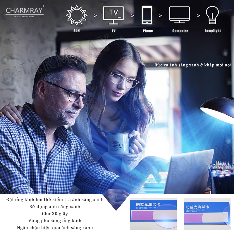 Kính mát CHARMRAY TR90 chống bức xạ Hàn Quốc cho nam nữ | BigBuy360 - bigbuy360.vn