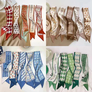 Khăn Quàng Cổ Lụa Satin Hai Lớp Góc Sắc Bén Cao Cấp Phong Cách Nhật Bản