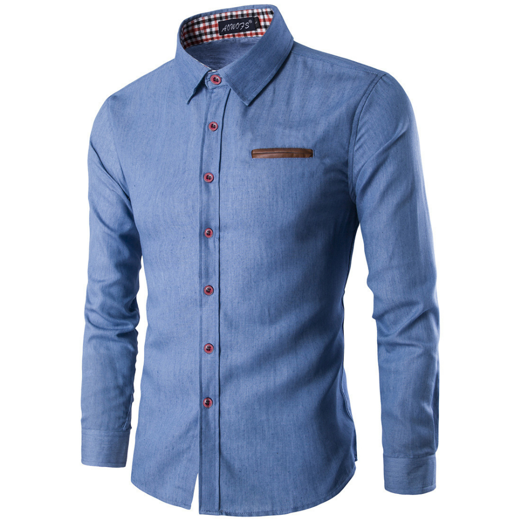 Áo Sơ Mi Denim Tay Dài Thời Trang Dành Cho Nam