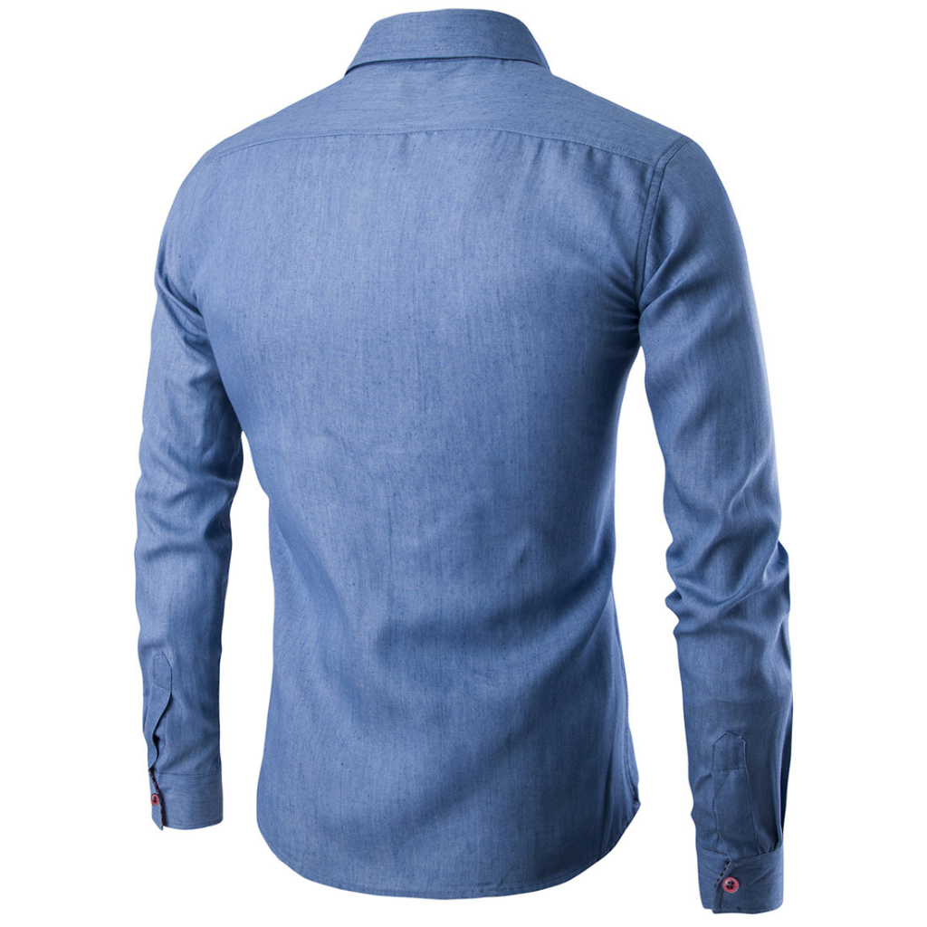 Áo Sơ Mi Nam VảI Denim Tay DàI ThờI Trang