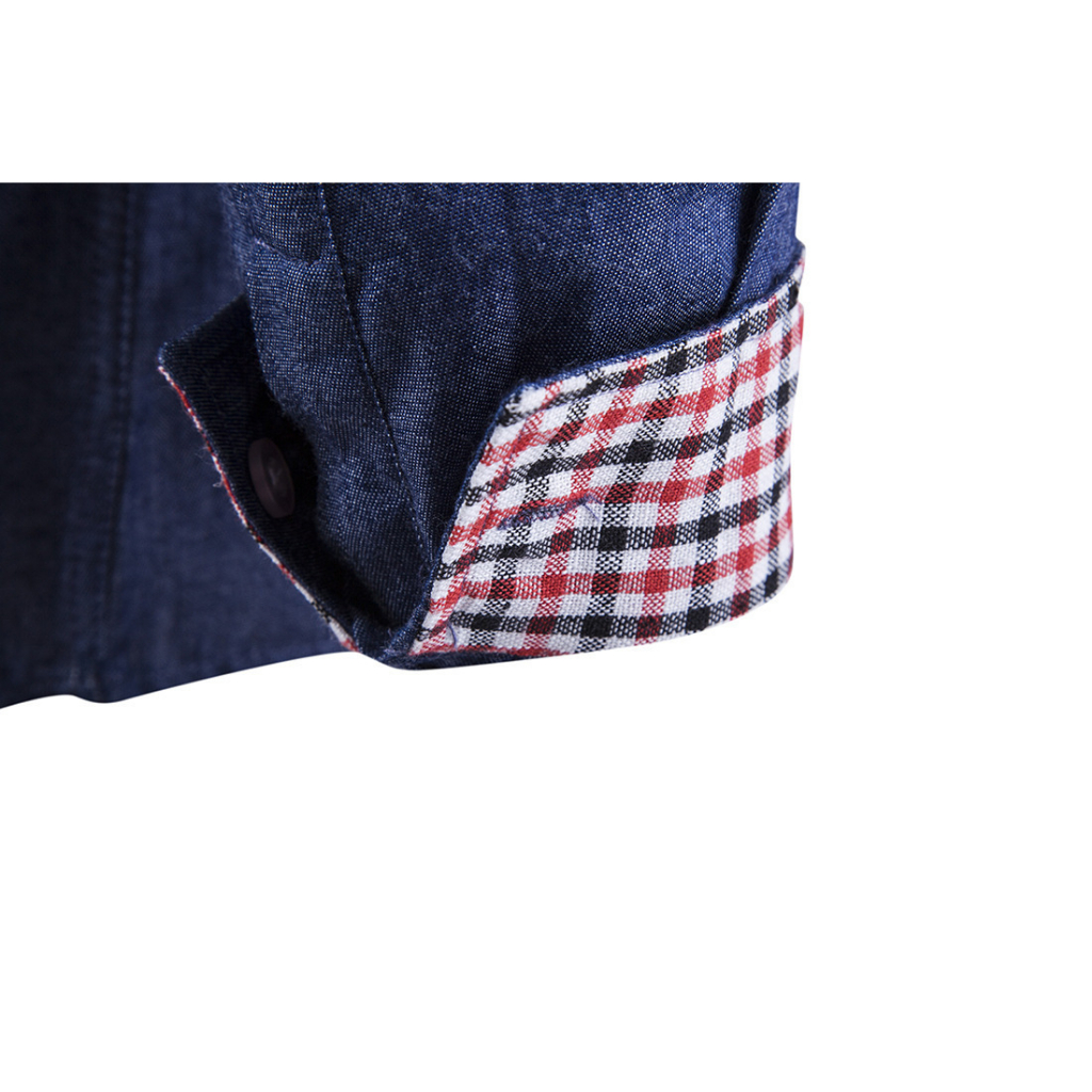 Áo Sơ Mi Nam VảI Denim Tay DàI ThờI Trang