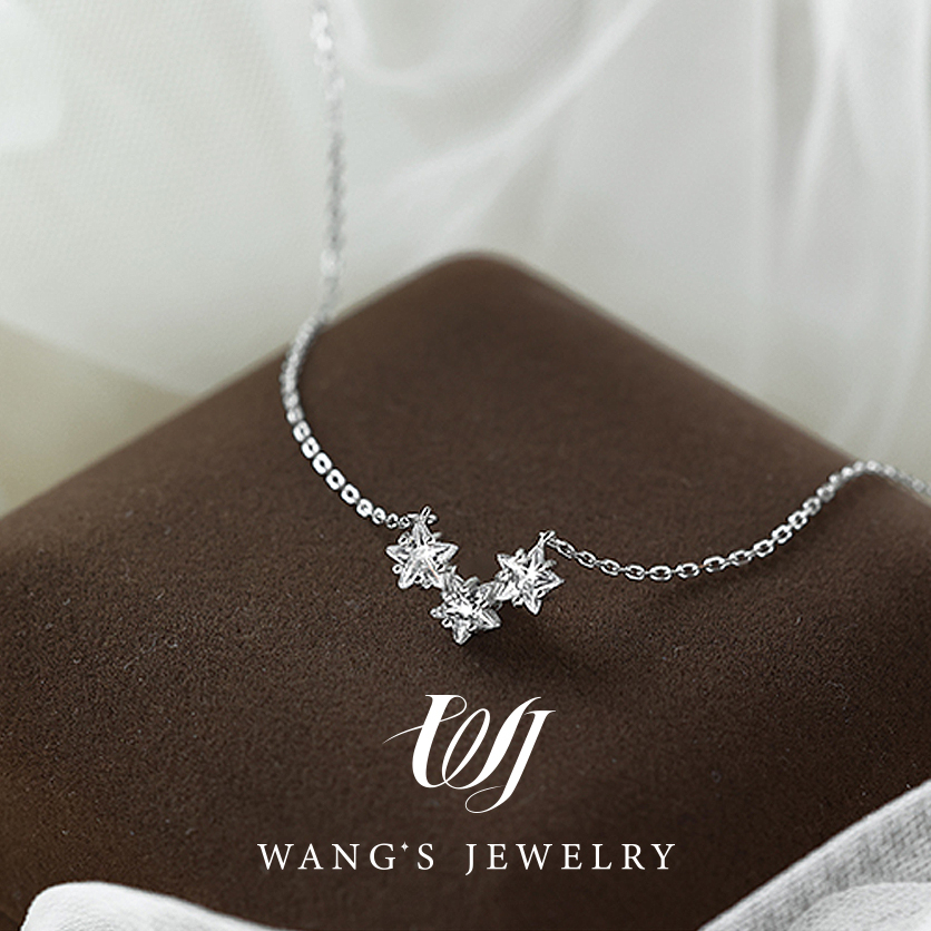 Vòng cổ Mạ Bạc 925 Hình Ngôi Sao Nhỏ Sang Trọng Cho Nam Nữ