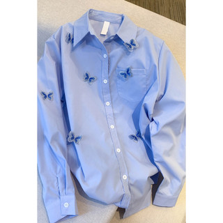 Áo Sơ Mi Nữ Dài Tay Dáng Rộng Phong Cách Hàn Quốc Baju Baju Wanita Lengan Panjang Hàng Mới Có Sẵn