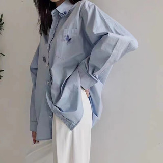 Áo Sơ Mi Nữ Dài Tay Dáng Rộng Phong Cách Hàn Quốc Baju Baju Wanita Lengan Panjang Hàng Mới Có Sẵn
