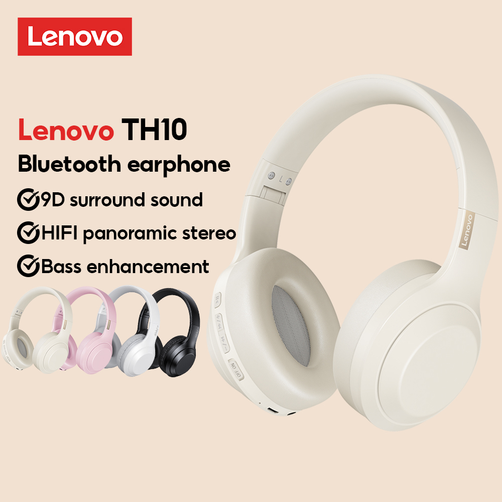 Tai nghe Lenovo TH10 Bluetooth âm thanh nổi giảm ồn thoải mái chống