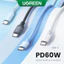 Ugreen 60W USB C sang Type C Cáp sạc nhanh PD cho Macbook Xiaomi Samsung POCO Cáp USB silicon lỏng