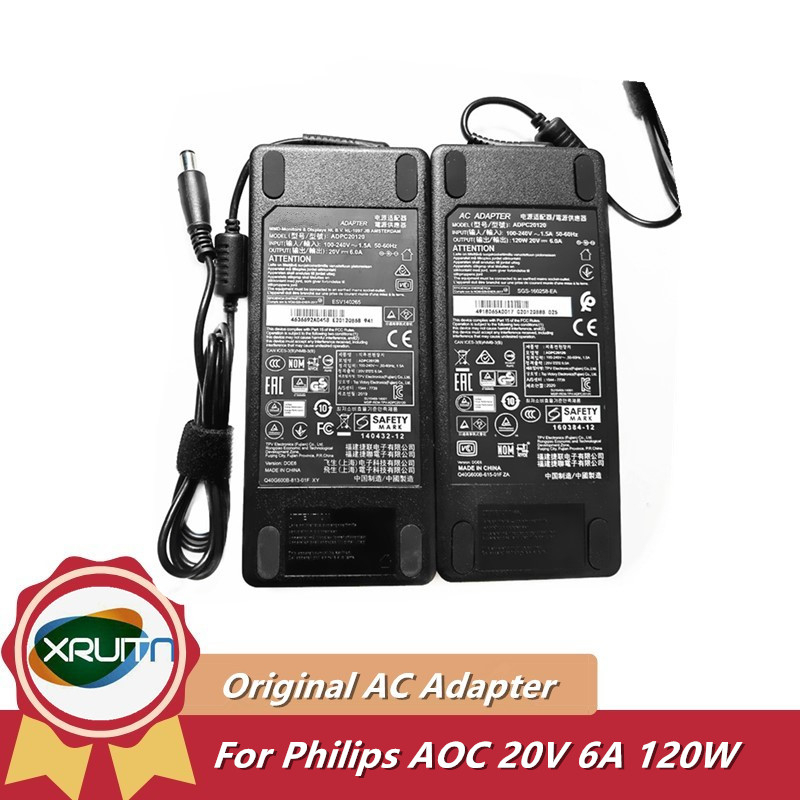 Bộ chuyển đổi AC ADPC2020 20V 6A 120W cho AOC Agon PRO AG254FG AG271QX AG271QG PD2710QC AG271UG Bộ nguồn màn hình chơi game