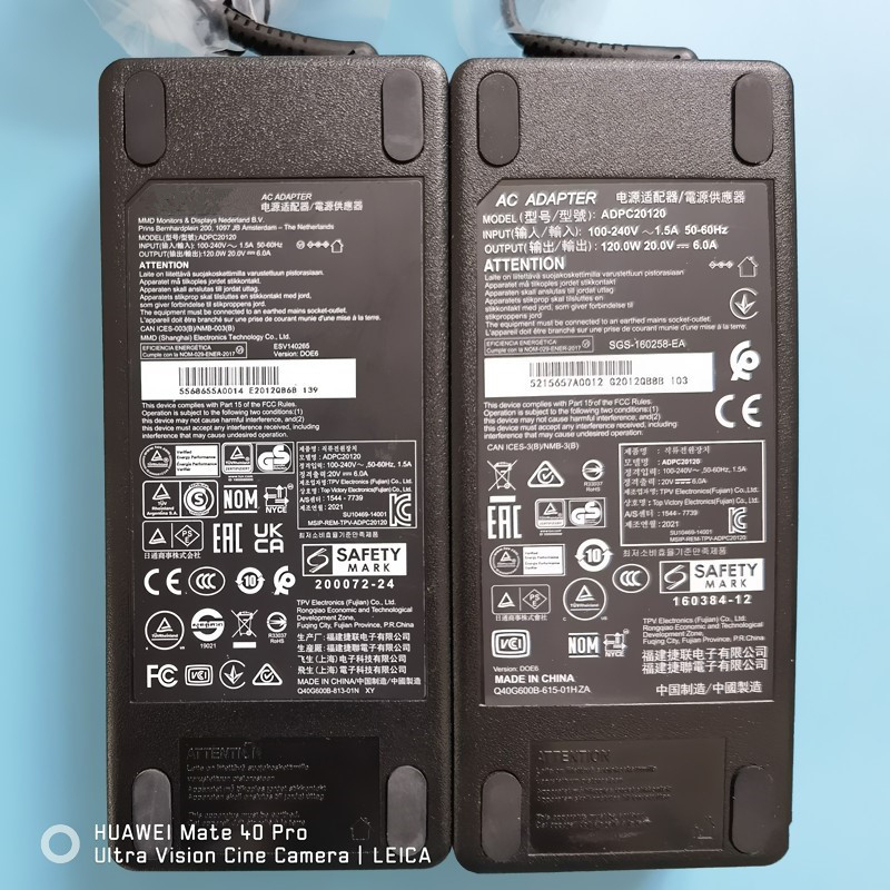 Bộ chuyển đổi AC ADPC2020 20V 6A 120W cho AOC Agon PRO AG254FG AG271QX AG271QG PD2710QC AG271UG Bộ nguồn màn hình chơi game