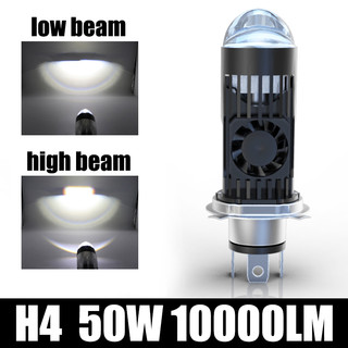 Đèn Pha LED 50W H4 10000LM 6000K Chuyên Dụng Cho Xe Mô Tô
