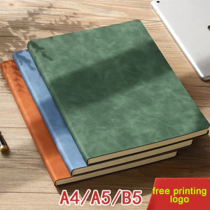 (Khắc logo miễn phí) Sổ học sinh A4/A5/B5 màu trơn, trang trong kẻ ô vuông/trống nhật ký, biên bản họp, nhật ký, sơ đồ tư duy