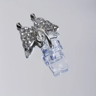Nút Cắm Chống Bụi Cho Lỗ Cắm Tai Nghe Điện Thoại Di Động Bằng Hợp Kim diy Hình Bướm Đính Kim Cương