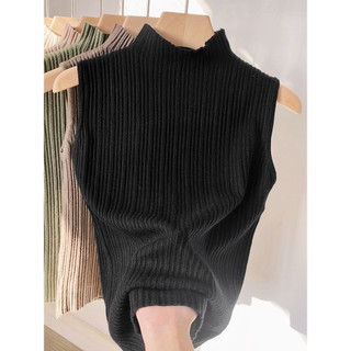Áo Dệt Kim Nữ Sát Nách Cổ Cao Ôm Dáng Phong Cách Hàn Quốc Baju Baju Wanita Lengan Panjang Hàng Mới Có Sẵn
