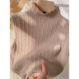 Áo Dệt Kim Nữ Sát Nách Cổ Cao Ôm Dáng Phong Cách Hàn Quốc Baju Baju Wanita Lengan Panjang Hàng Mới Có Sẵn