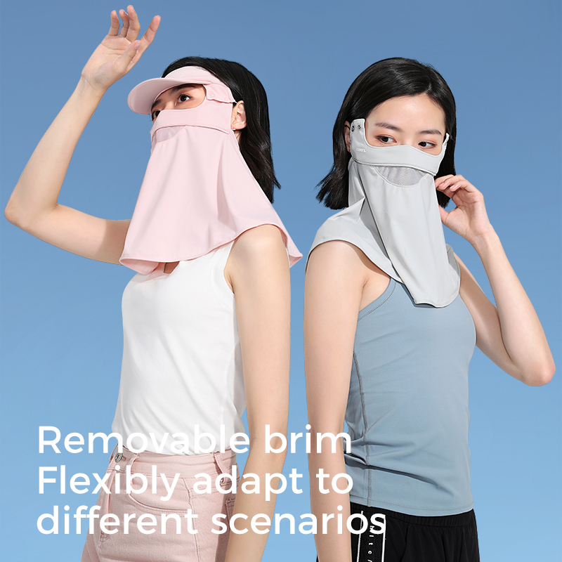 Ảnh Mặt nạ chống nắng nữ CAMEL CROWN Bảo vệ tia cực tím Tấm che mặt cổ bằng lụa băng thoáng khí ngoài trời 3
