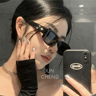 Phiên Bản Hàn Quốc Của Thời Trang Retro Ngôi Sao Vuông Kính Mát Dành Cho Nữ Thiên Thạch Kính Bóng Cao Cấp Chống Tia UV