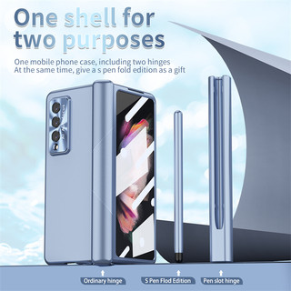 Ốp Điện Thoại Kính Cường Lực Mạ Điện Hai Lớp Cho Samsung Galaxy Fold 4 Z Fold 3 Z Fold4 3