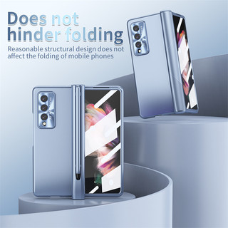 Ốp Điện Thoại Kính Cường Lực Mạ Điện Hai Lớp Cho Samsung Galaxy Fold 4 Z Fold 3 Z Fold4 3
