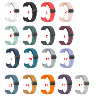 Dây đeo có khóa từ tính bằng silicon cho Samsung Galaxy Watch 4 / 5 / 6 / 7 40mm 44mm / Pro 45mm / Watch4 Classic 42 46MM Không có khoảng cách Vòng tay