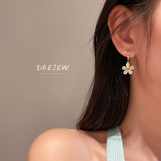 DREJEW Khuyên Tai Hình Hoa Nhỏ Đính Đá opal Phong Cách Hàn Quốc Cho Nữ