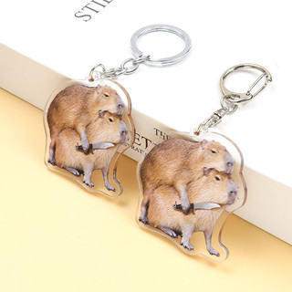 Móc Khóa Hình Capybara Bằng Acrylic Họa Tiết Hoạt Hình Dễ Thương