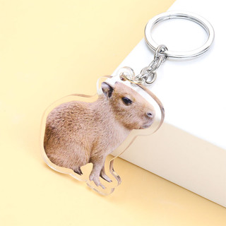 Móc Khóa Hình Capybara Bằng Acrylic Họa Tiết Hoạt Hình Dễ Thương