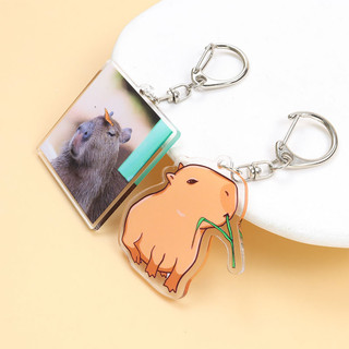 Móc Khóa Hình Capybara Bằng Acrylic Họa Tiết Hoạt Hình Dễ Thương