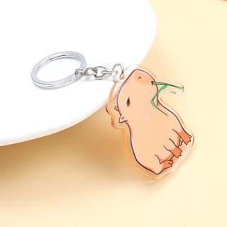 Móc Khóa Hình Capybara Bằng Acrylic Họa Tiết Hoạt Hình Dễ Thương