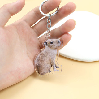 Móc Khóa Hình Capybara Bằng Acrylic Họa Tiết Hoạt Hình Dễ Thương