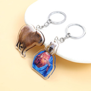 Móc Khóa Hình Capybara Bằng Acrylic Họa Tiết Hoạt Hình Dễ Thương