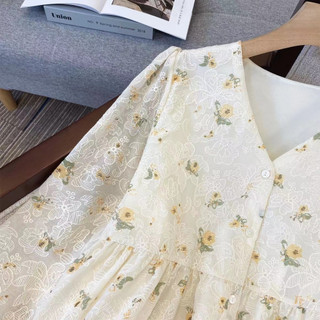 Áo Sơ Mi Nữ Tay Dài Phồng Thêu Hoa Phong Cách Hàn Quốc Baju Baju Wanita Lengan Panjang Hàng Mới Có Sẵn
