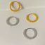 Khuyên tai titan không gỉ mạ vàng 18k dạng tròn thiết kế hoạ tiết lấp lánh phong cách trẻ trung dành cho nữ