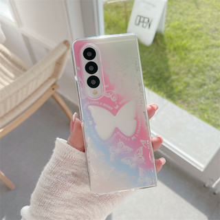 Ốp Điện Thoại Pc Cứng Họa Tiết Bướm Hoạt Hình Dễ Thương Cho Samsung Galaxy Z Fold 4 Z Fold 3 Z Fold4 3