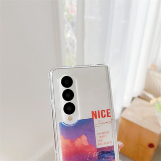 Ốp Điện Thoại Pc Cứng Trong Suốt Họa Tiết Hoạt Hình Thời Trang Cho Samsung Galaxy Z Ford 4 Z Fold 3 Z Fold4 3